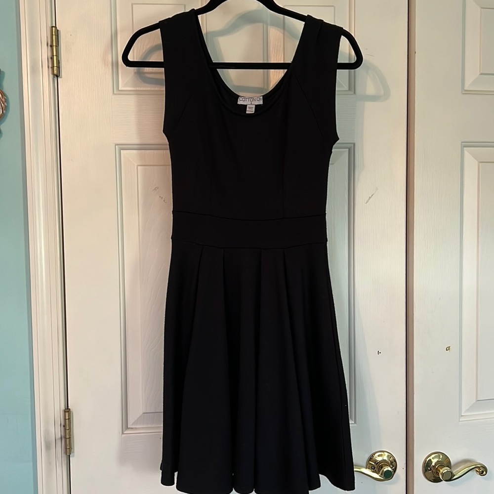 black casual cotton dress / cotton on